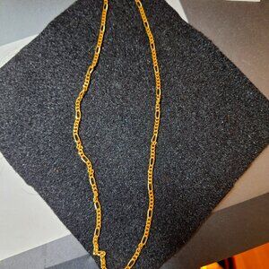 18" Vintage Gold Plated Figueroa Link Necklace for male or female